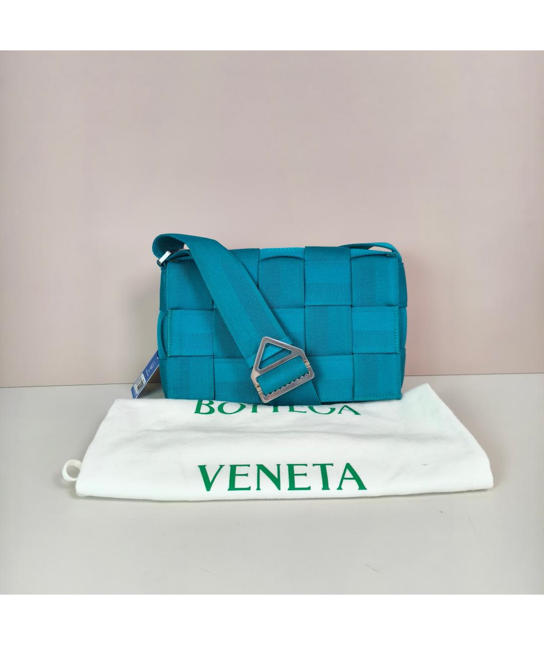 BOTTEGA VENETA Голубая сумка через плечо, фото 10