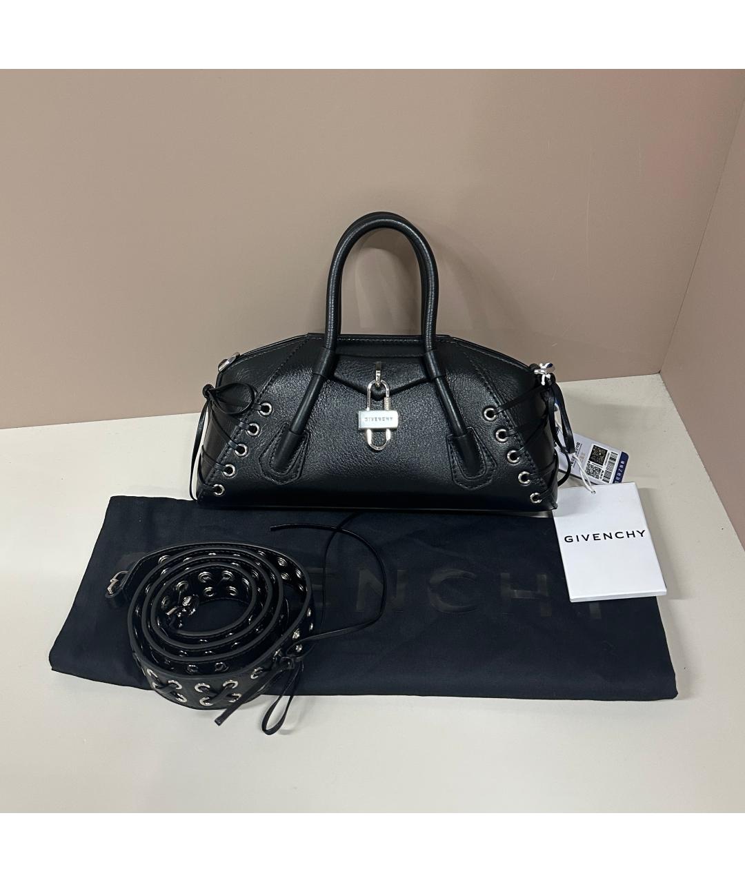 GIVENCHY Черная кожаная сумка через плечо, фото 5