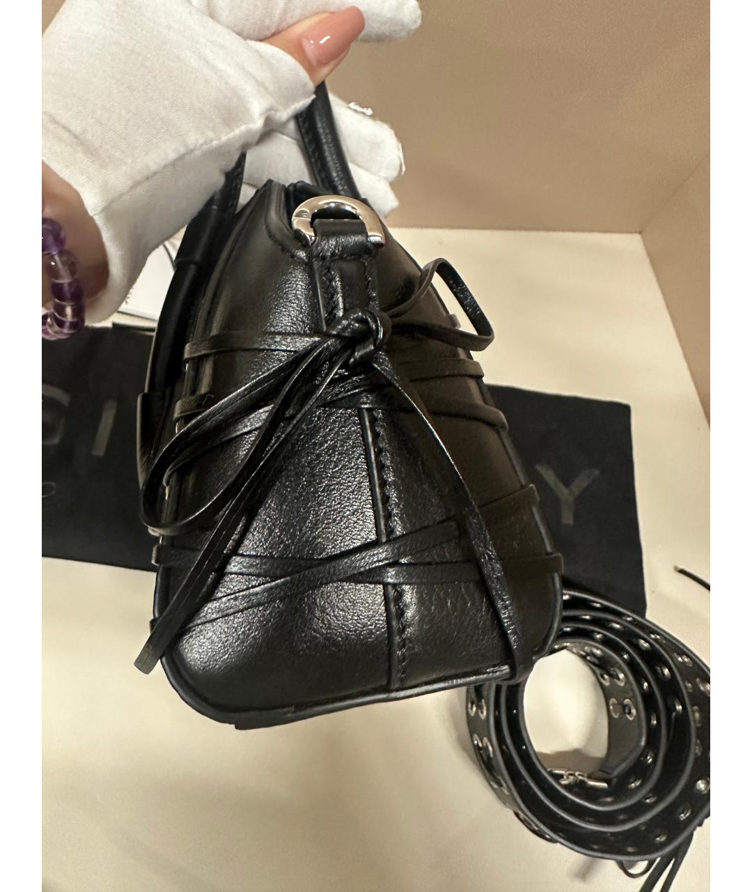GIVENCHY Черная кожаная сумка через плечо, фото 3