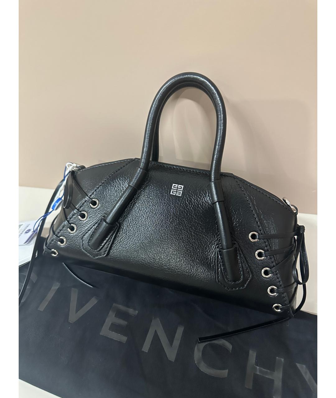 GIVENCHY Черная кожаная сумка через плечо, фото 7