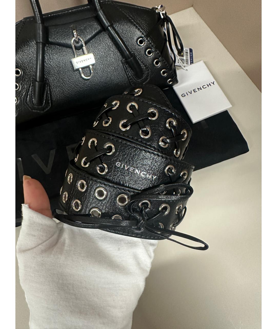 GIVENCHY Черная кожаная сумка через плечо, фото 6