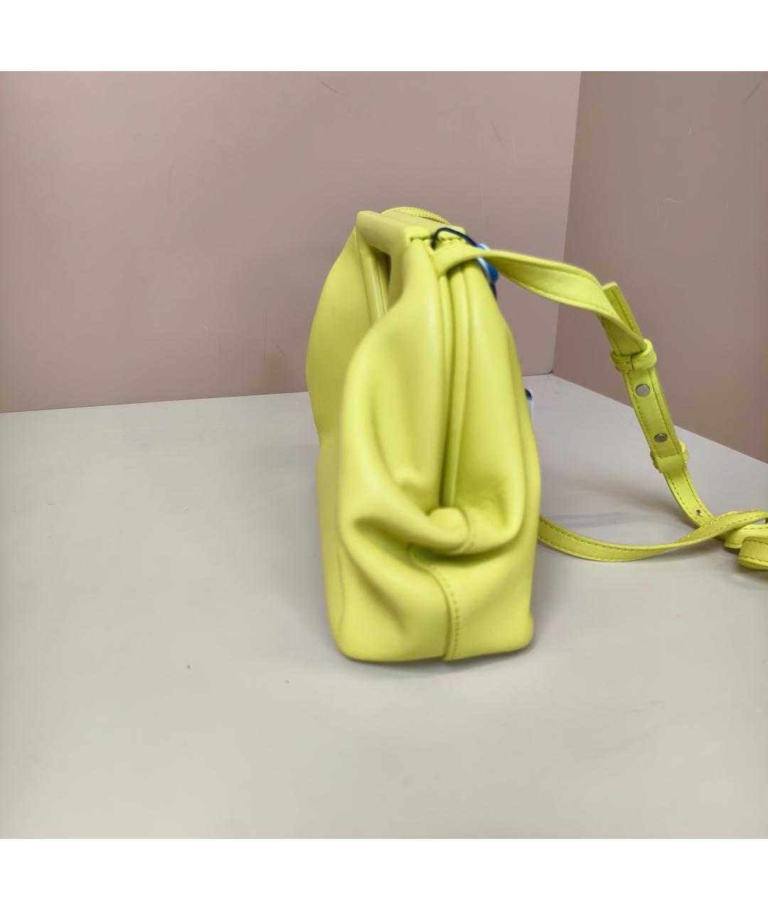 BOTTEGA VENETA Желтая кожаная сумка через плечо, фото 5