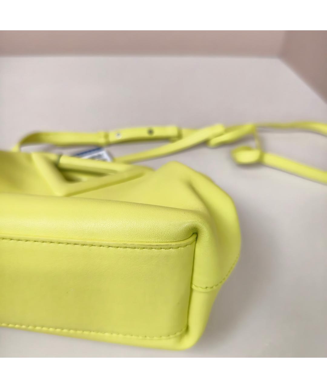 BOTTEGA VENETA Желтая кожаная сумка через плечо, фото 2