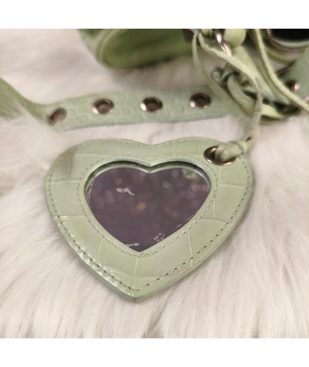 BALENCIAGA Зеленая кожаная сумка через плечо, фото 3