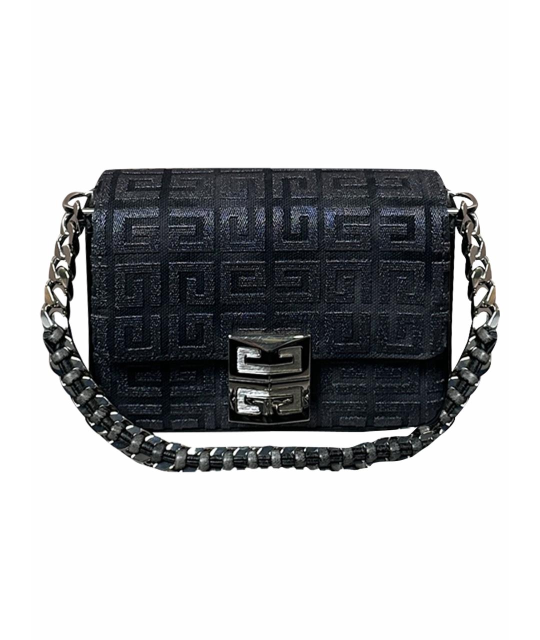 GIVENCHY Антрацитовая тканевая сумка через плечо, фото 1