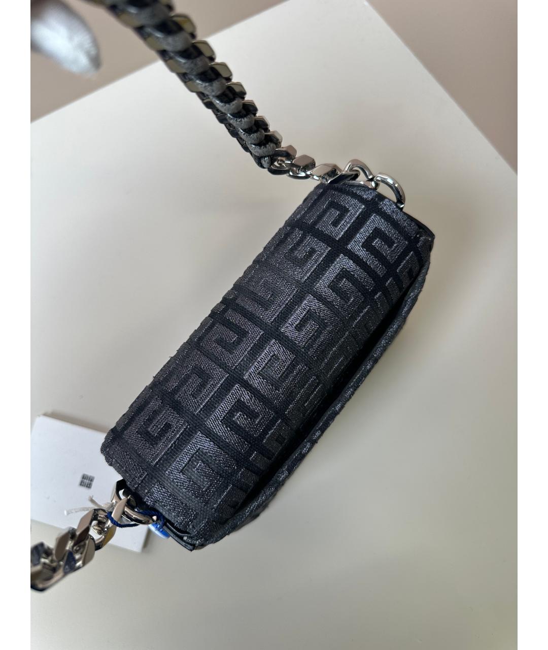 GIVENCHY Антрацитовая тканевая сумка через плечо, фото 3