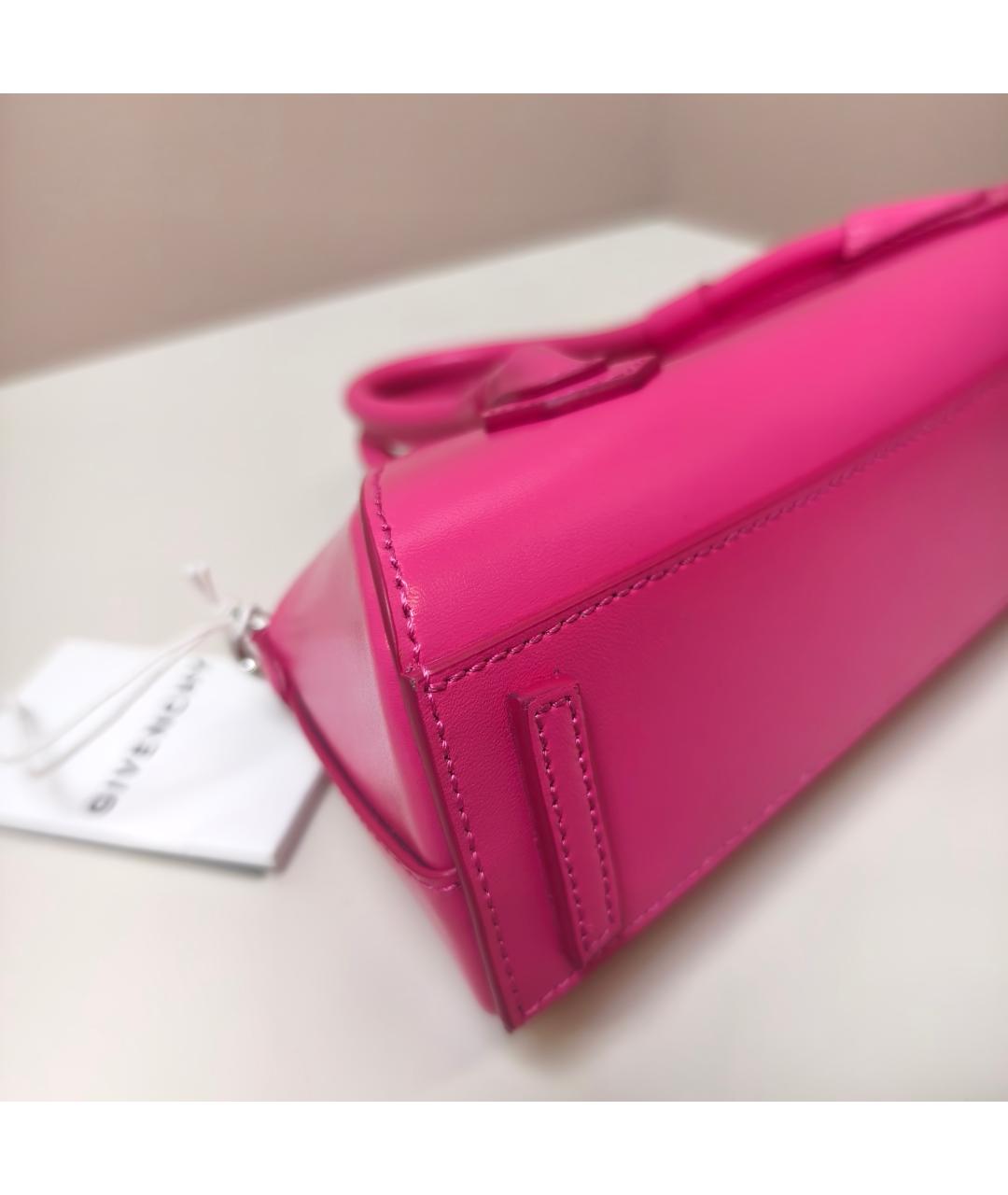 GIVENCHY Фуксия кожаная сумка с короткими ручками, фото 2