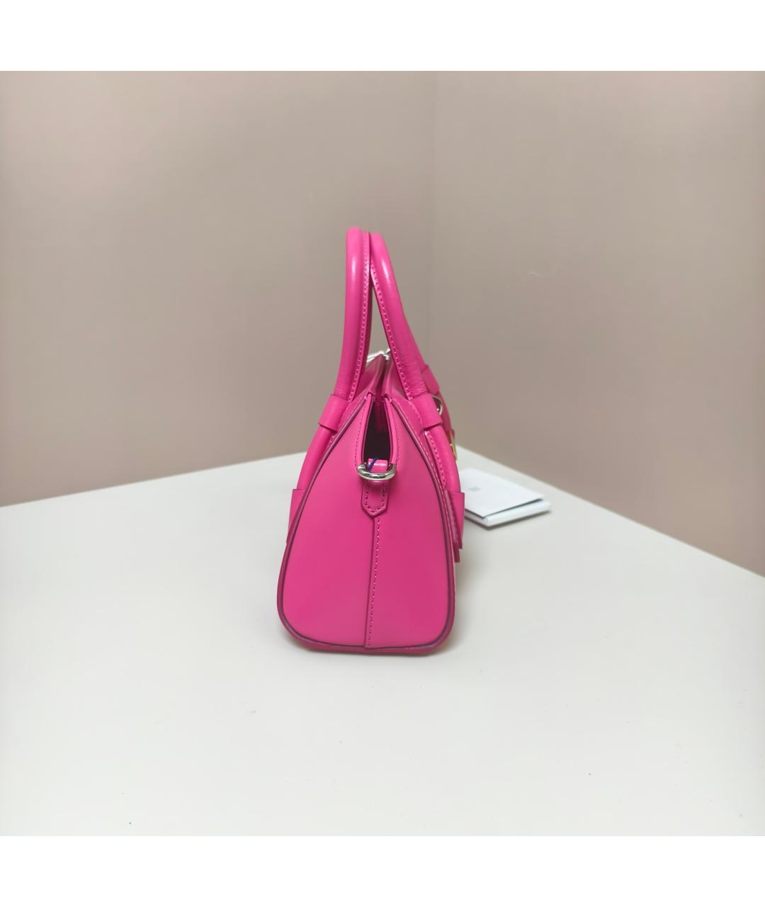 GIVENCHY Фуксия кожаная сумка с короткими ручками, фото 3