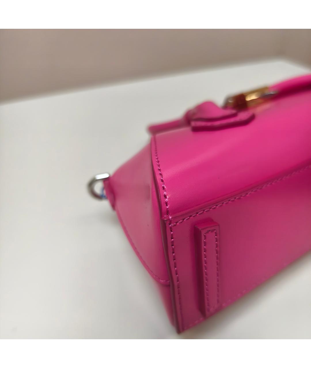 GIVENCHY Фуксия кожаная сумка с короткими ручками, фото 7