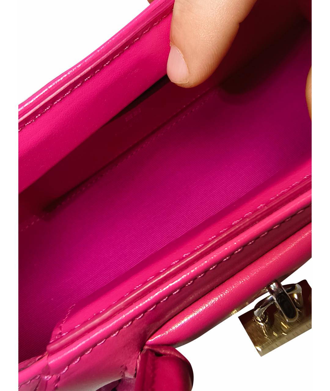 GIVENCHY Фуксия кожаная сумка с короткими ручками, фото 10
