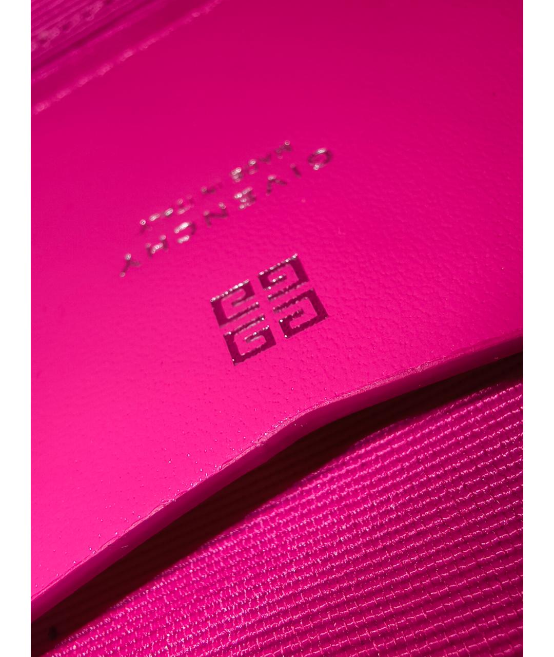 GIVENCHY Фуксия кожаная сумка с короткими ручками, фото 13