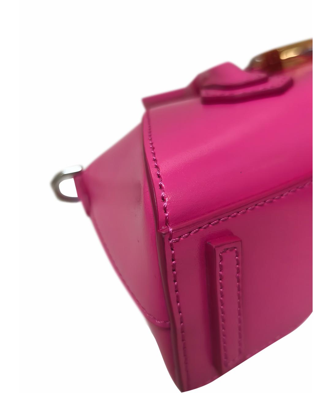 GIVENCHY Фуксия кожаная сумка с короткими ручками, фото 11
