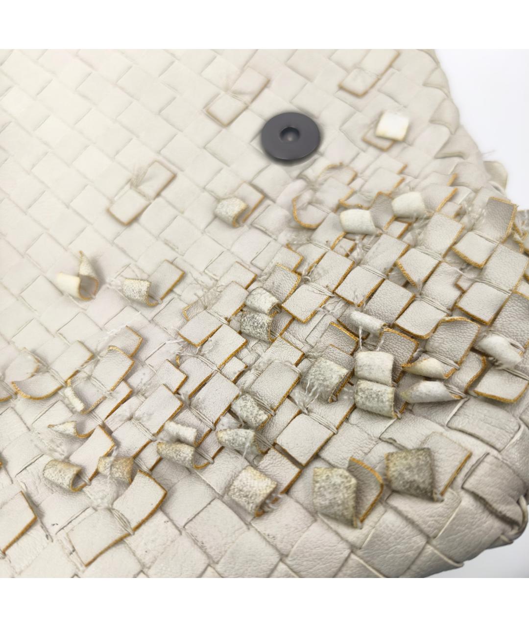 BOTTEGA VENETA Бежевая кожаная сумка через плечо, фото 2