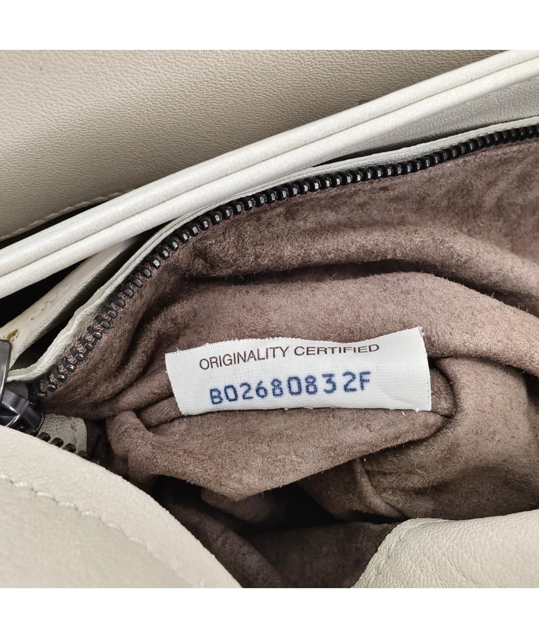 BOTTEGA VENETA Бежевая кожаная сумка через плечо, фото 3