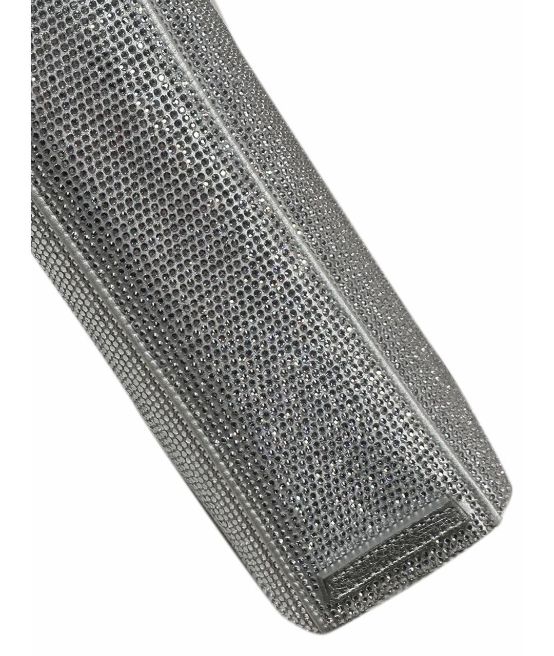 GIVENCHY Серебряная кожаная сумка с короткими ручками, фото 9