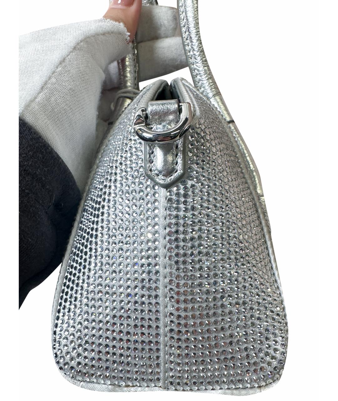 GIVENCHY Серебряная кожаная сумка с короткими ручками, фото 12