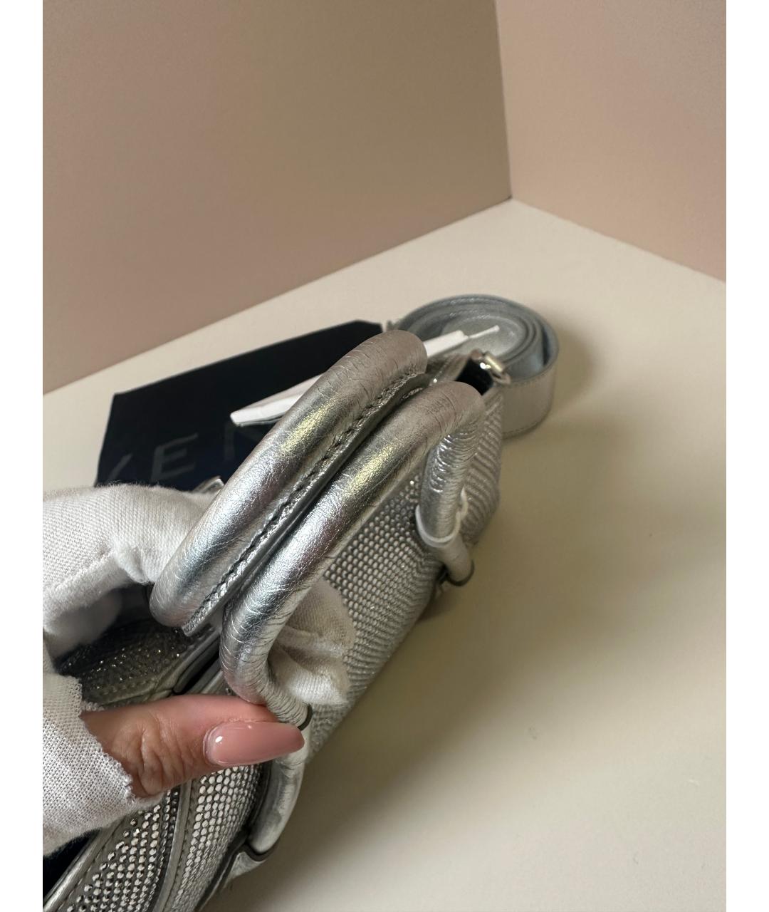 GIVENCHY Серебряная кожаная сумка с короткими ручками, фото 3