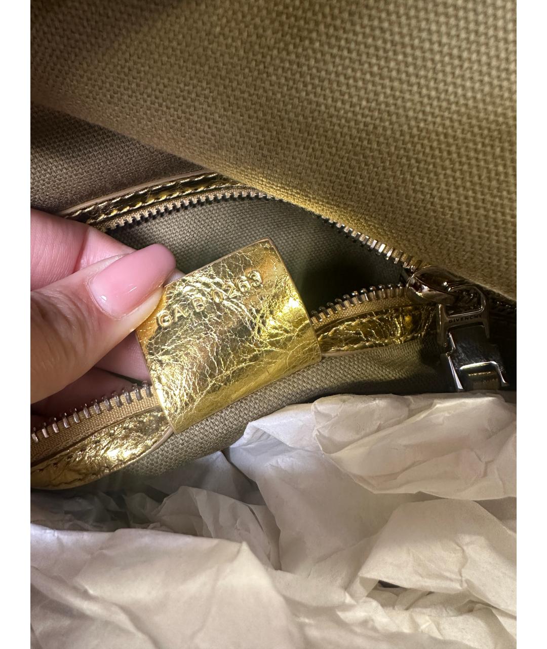 GIVENCHY Золотая сумка через плечо, фото 3