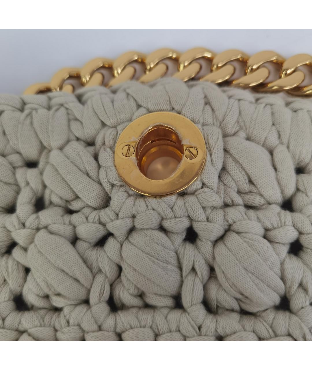 BOTTEGA VENETA Белая сумка через плечо, фото 8