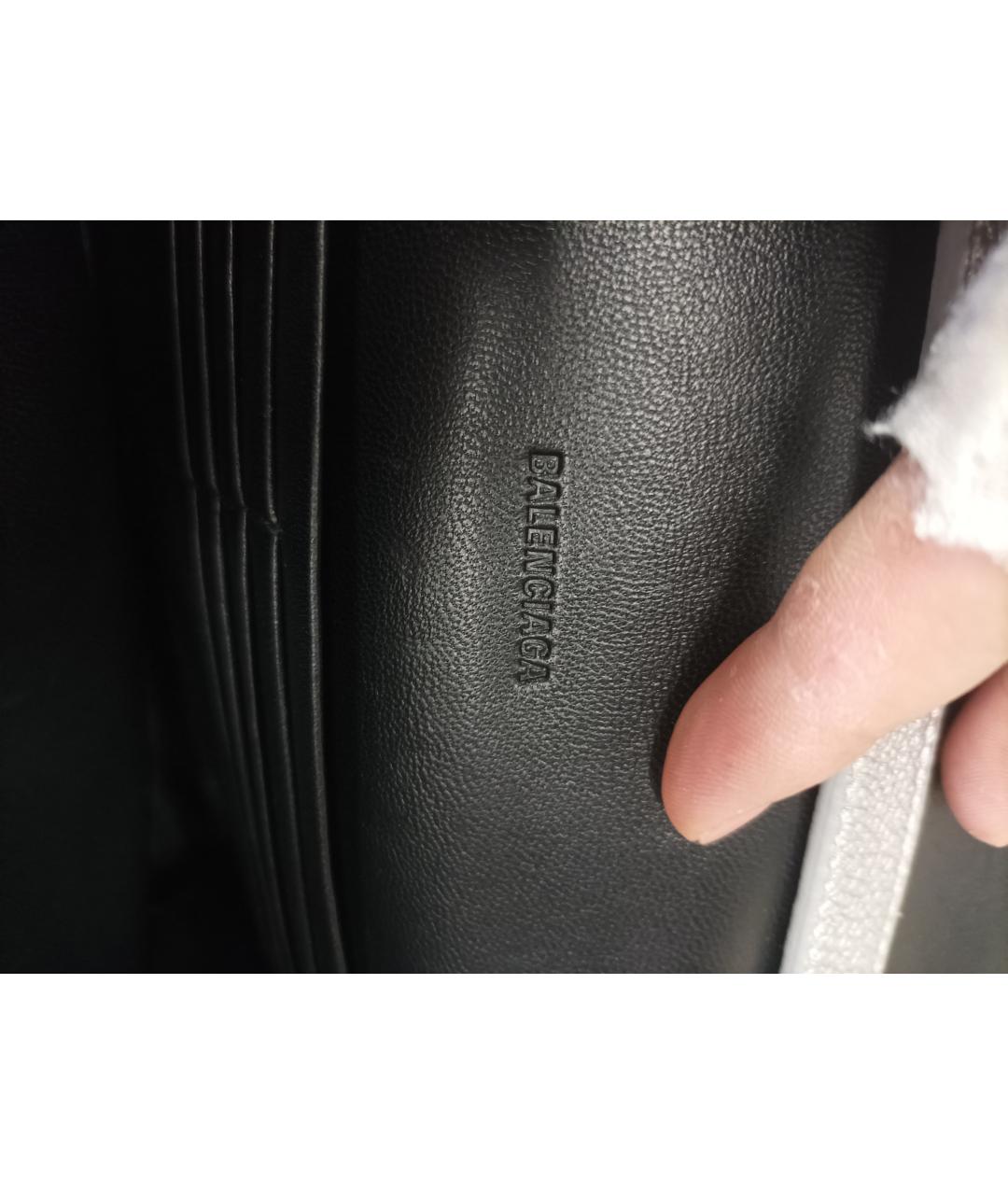 BALENCIAGA Серебряная кожаная сумка через плечо, фото 2