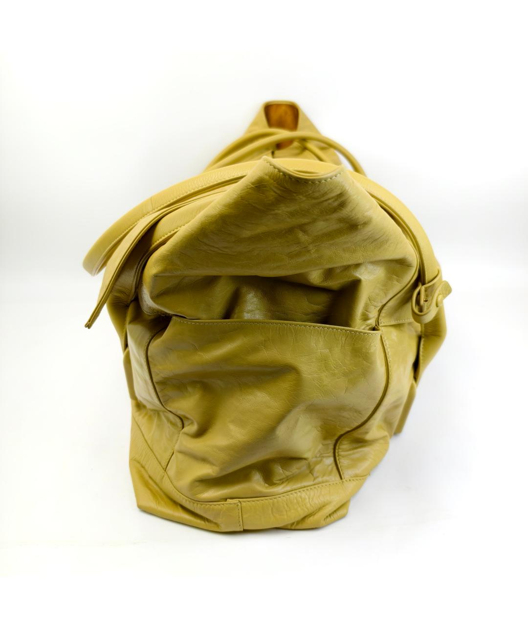 BOTTEGA VENETA Золотая кожаная сумка через плечо, фото 9