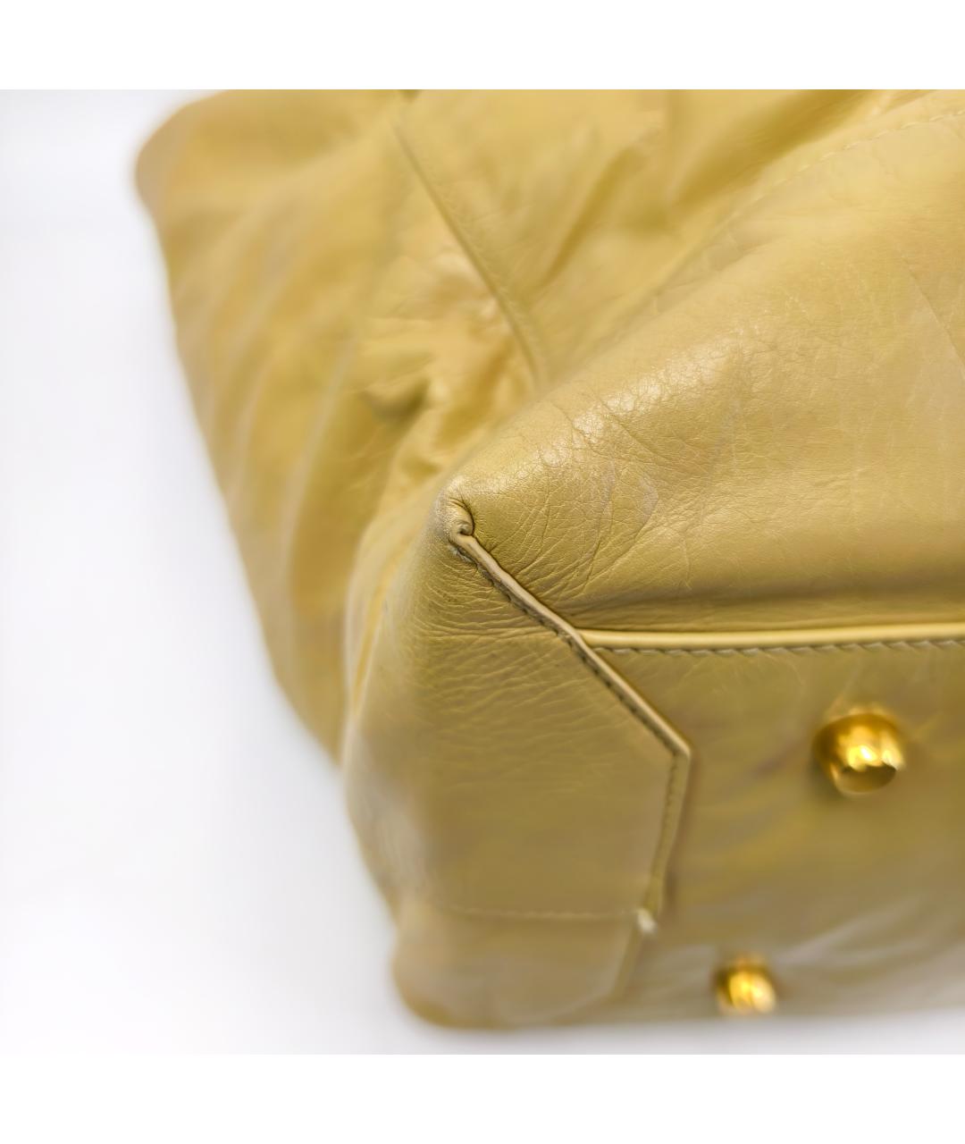 BOTTEGA VENETA Золотая кожаная сумка через плечо, фото 5