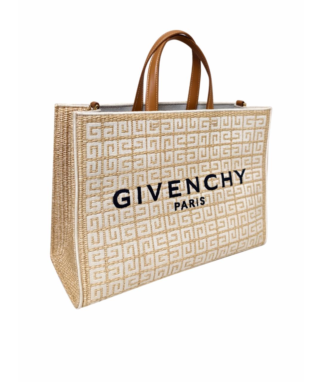 GIVENCHY Бежевая тканевая сумка с короткими ручками, фото 1