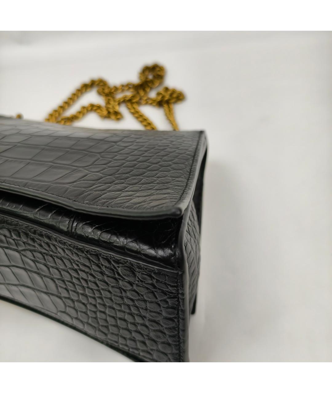 BALENCIAGA Черная кожаная сумка через плечо, фото 2