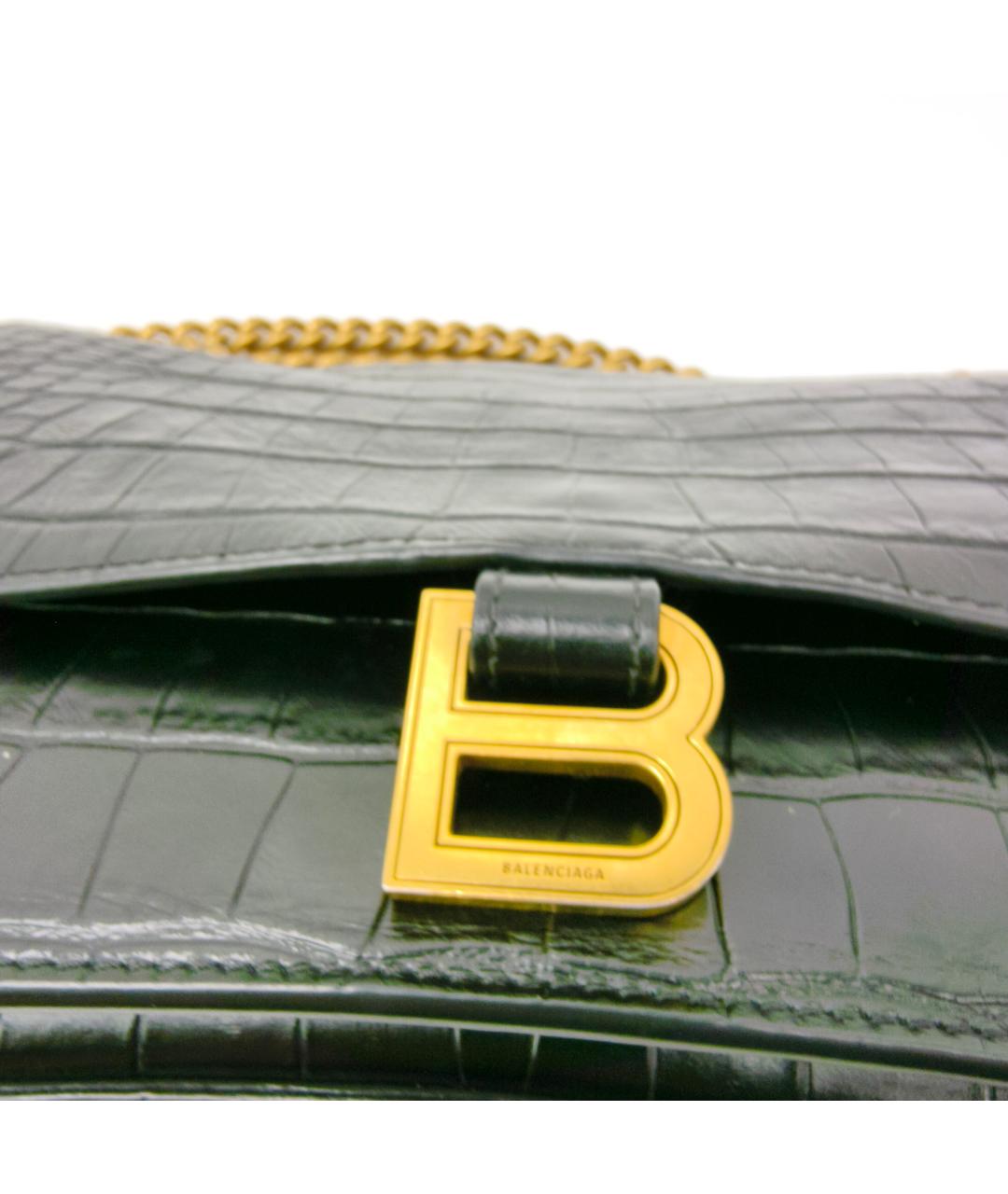 BALENCIAGA Черная кожаная сумка через плечо, фото 9