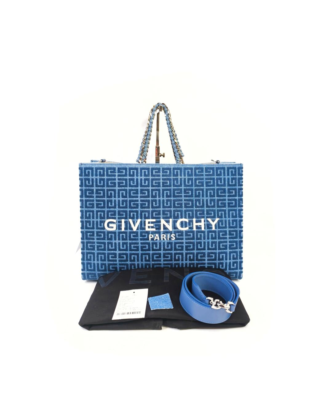 GIVENCHY Синяя деним сумка тоут, фото 5