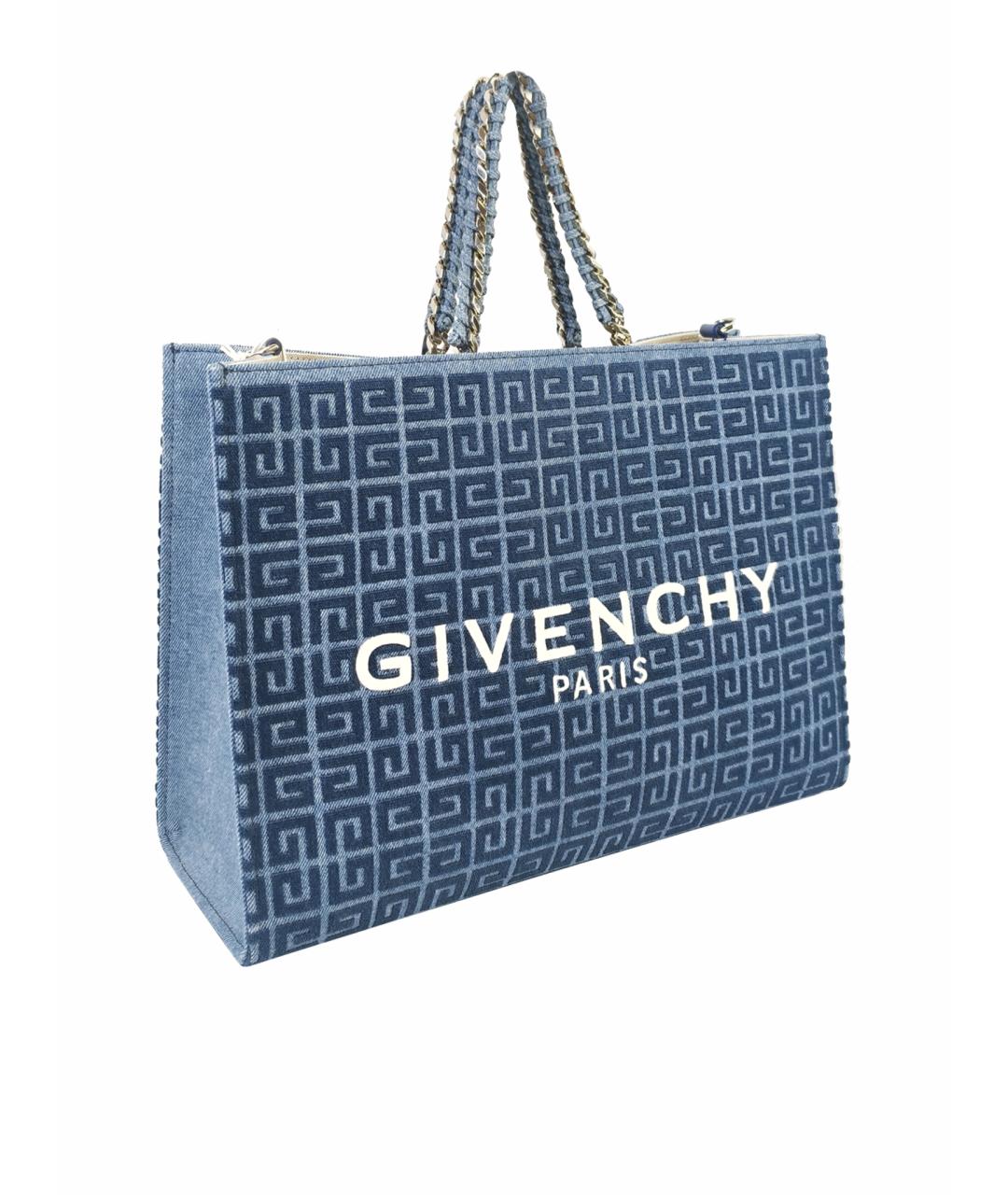 GIVENCHY Синяя деним сумка тоут, фото 1