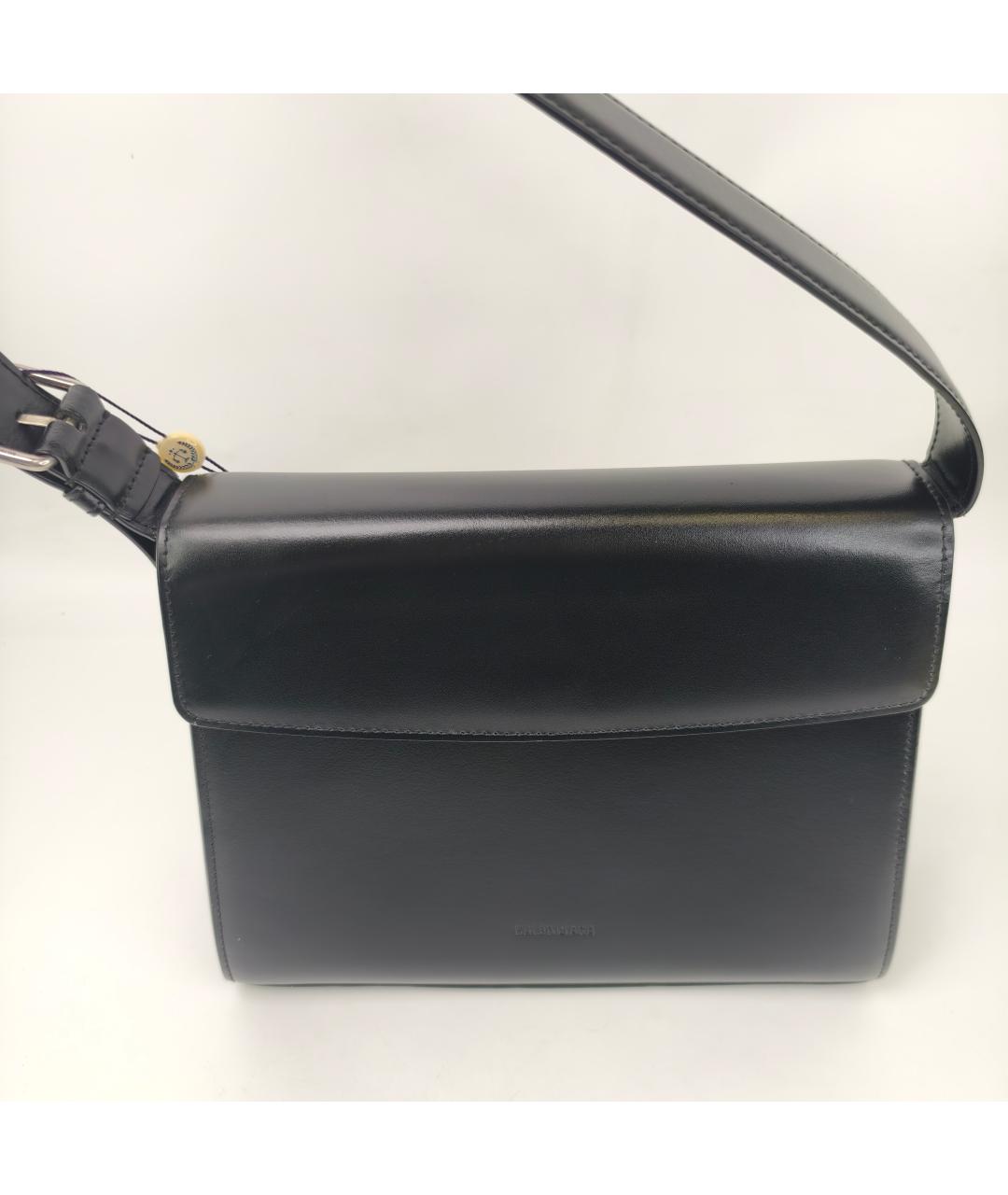 BALENCIAGA Черная кожаная сумка через плечо, фото 4