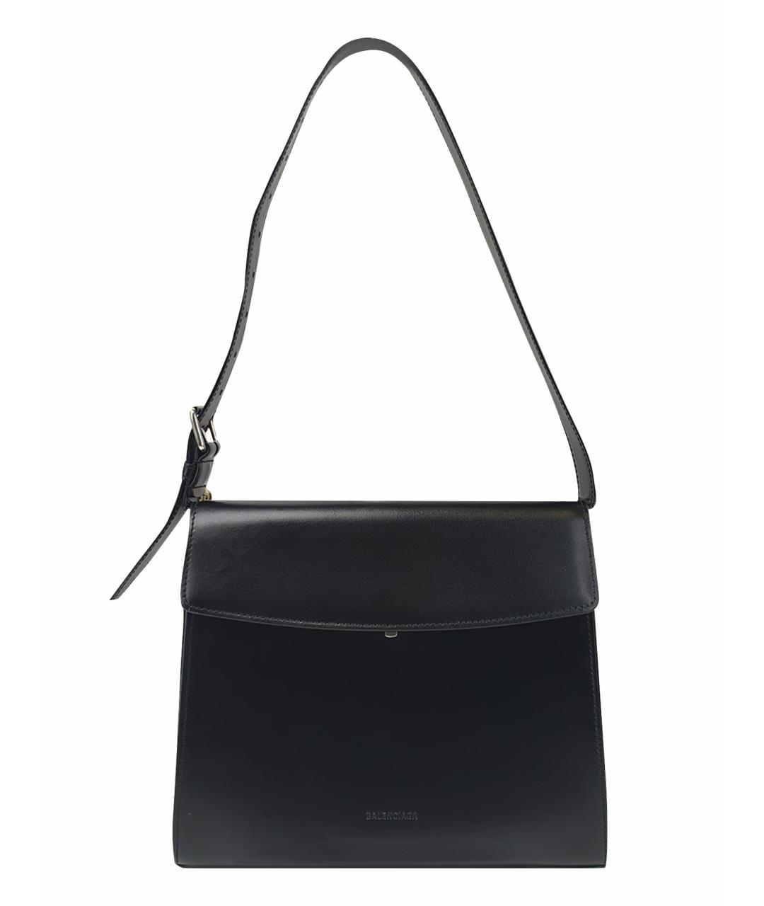 BALENCIAGA Черная кожаная сумка через плечо, фото 1