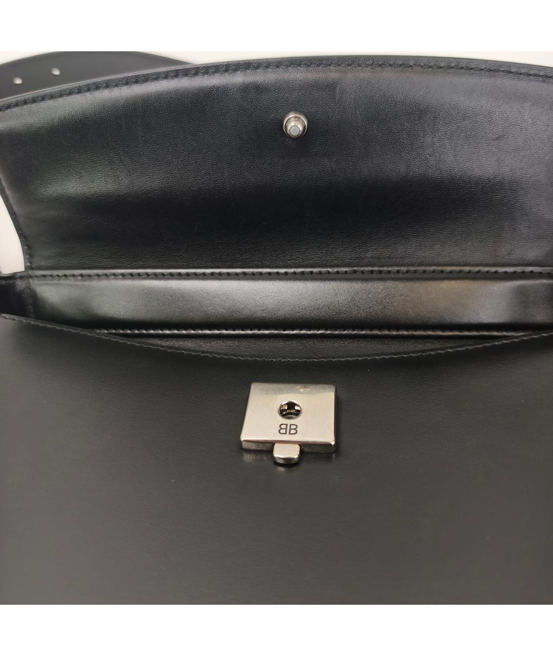 BALENCIAGA Черная кожаная сумка через плечо, фото 8
