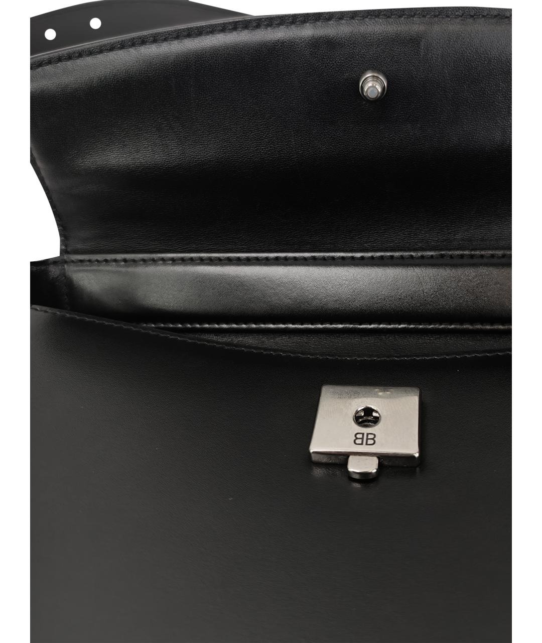 BALENCIAGA Черная кожаная сумка через плечо, фото 10