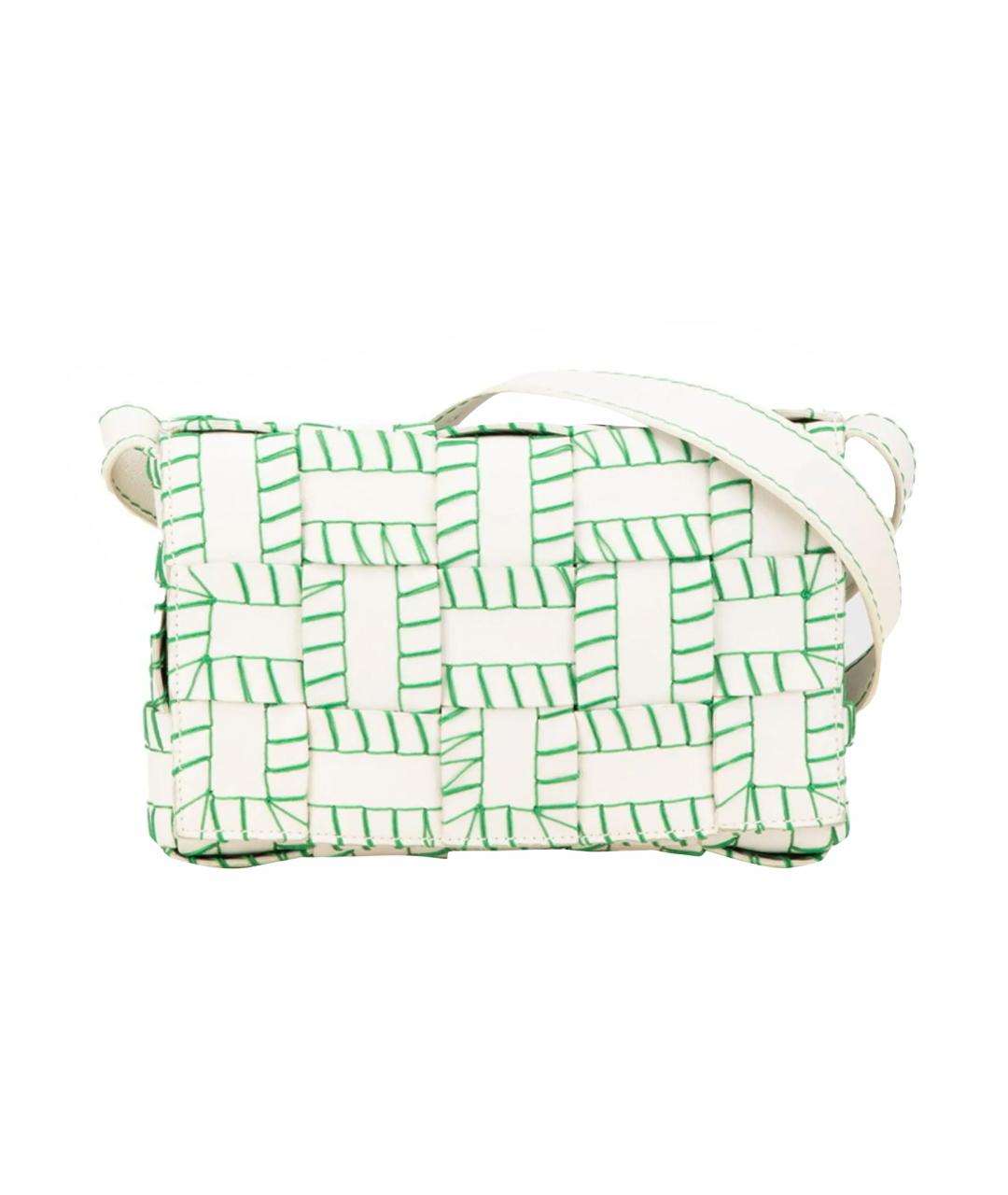 BOTTEGA VENETA Белая кожаная сумка через плечо, фото 1