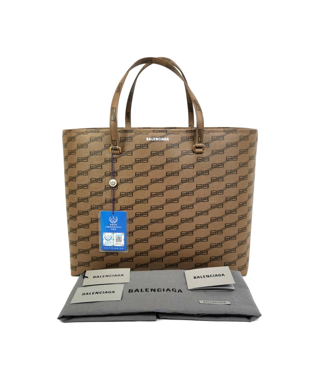 BALENCIAGA Коричневая сумка тоут, фото 9