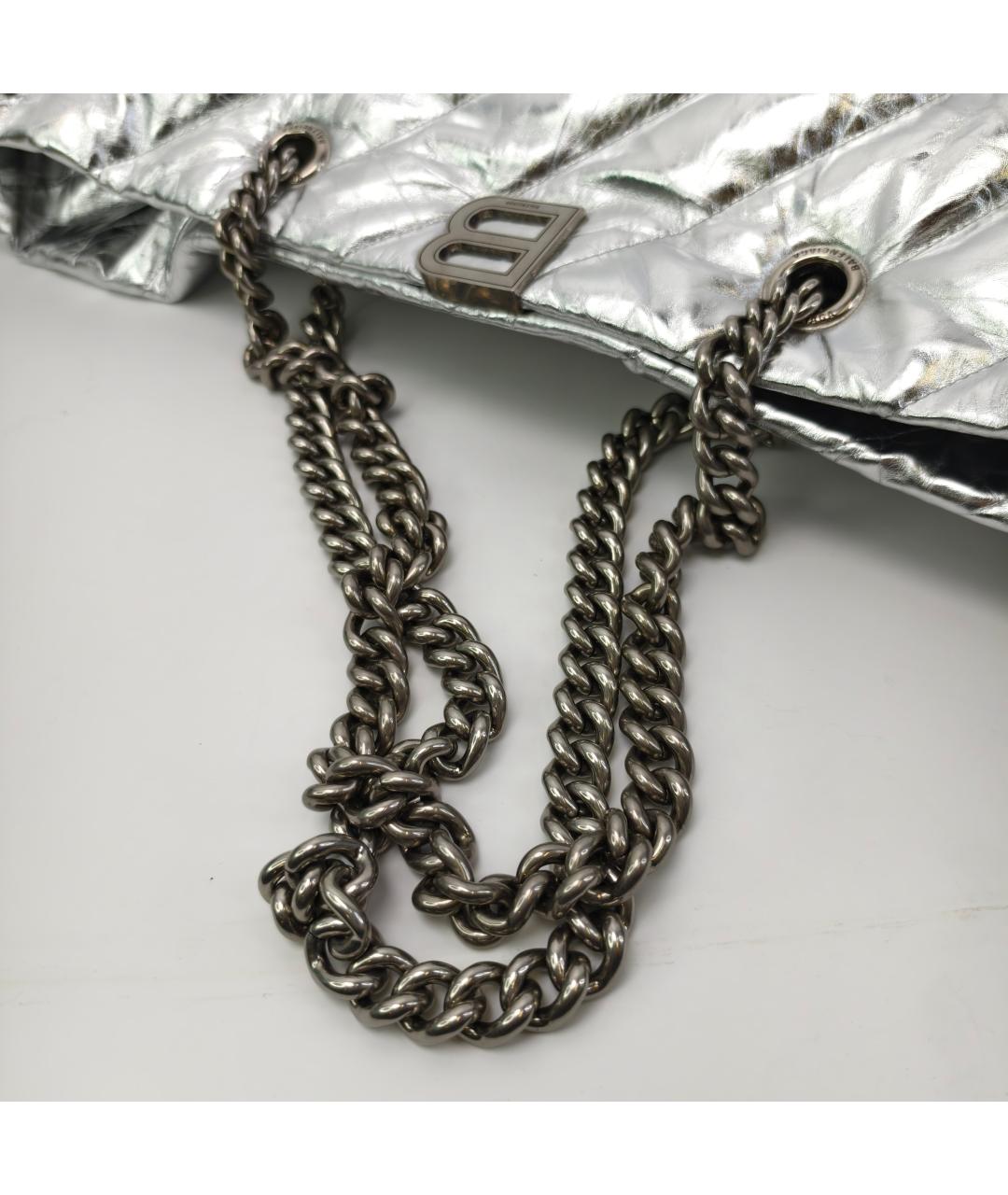 BALENCIAGA Серебряная сумка тоут, фото 5