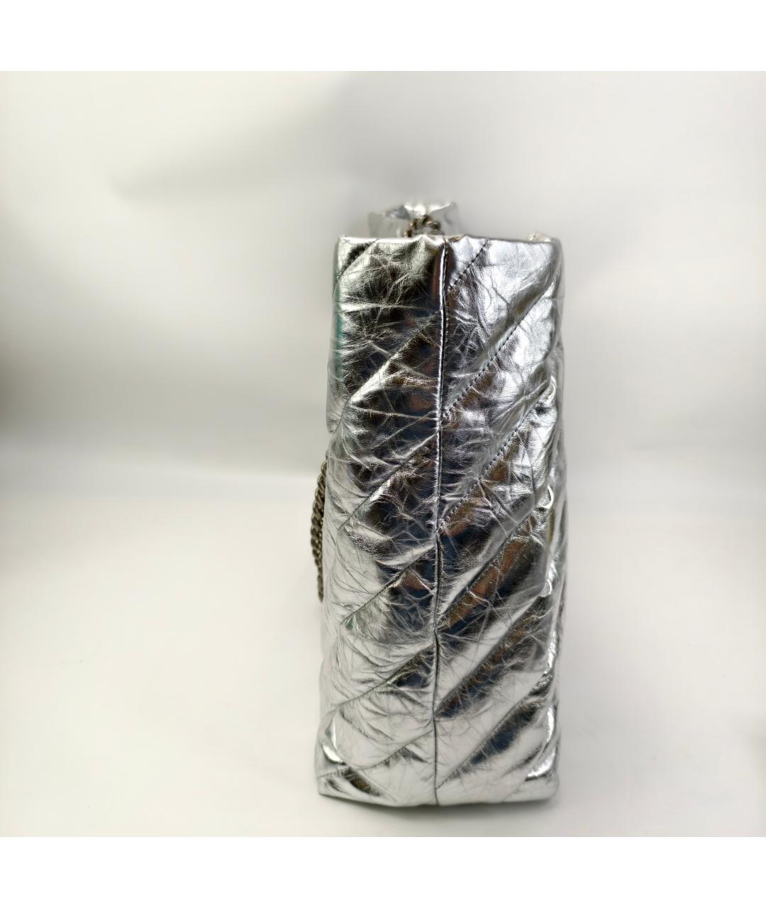 BALENCIAGA Серебряная сумка тоут, фото 4