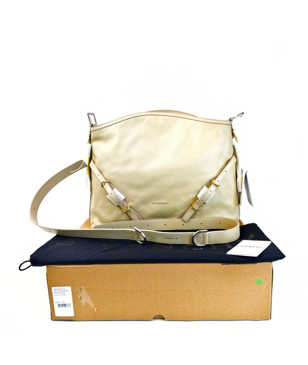 GIVENCHY Бежевая кожаная сумка через плечо, фото 10