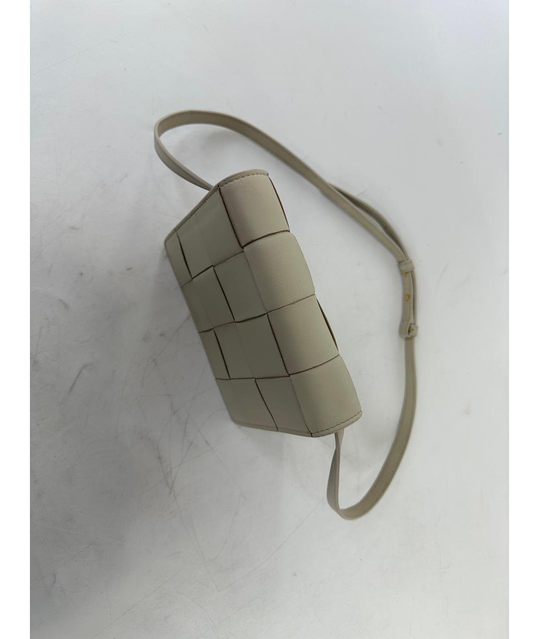 BOTTEGA VENETA Бежевая кожаная сумка через плечо, фото 5
