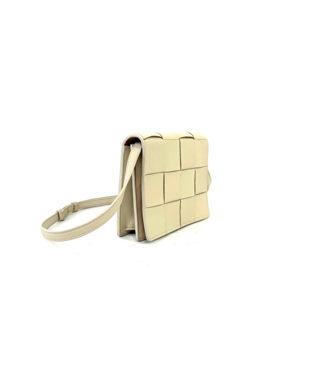 BOTTEGA VENETA Бежевая кожаная сумка через плечо, фото 2
