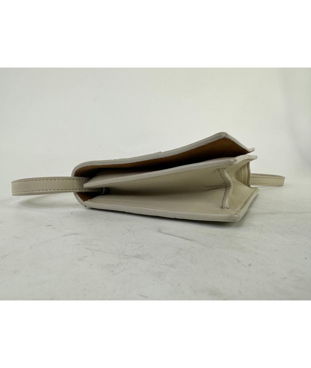 BOTTEGA VENETA Бежевая кожаная сумка через плечо, фото 8