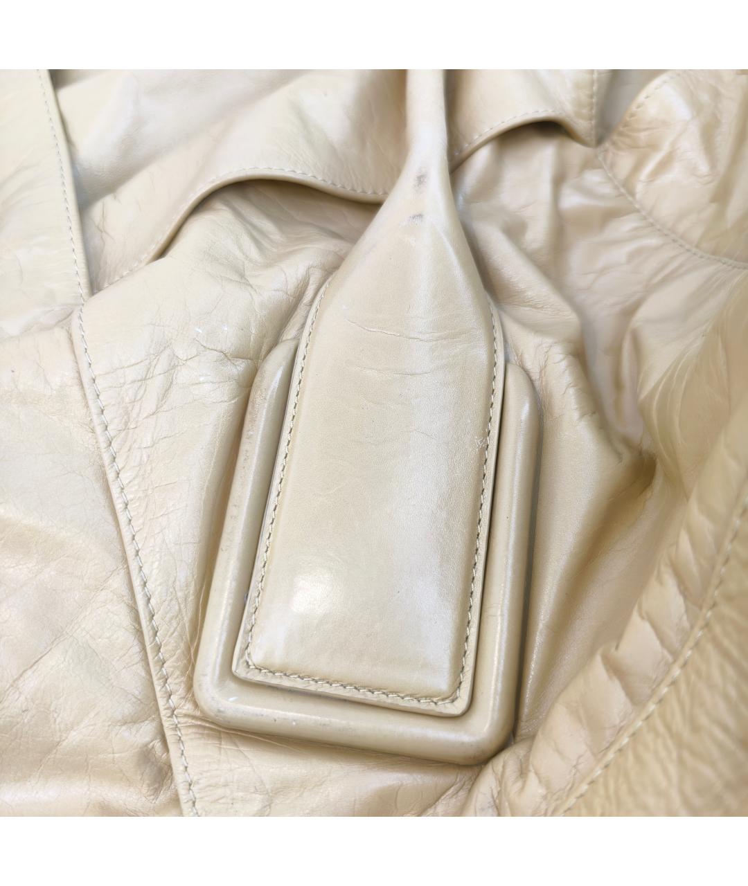 BALENCIAGA Белая кожаная сумка через плечо, фото 5