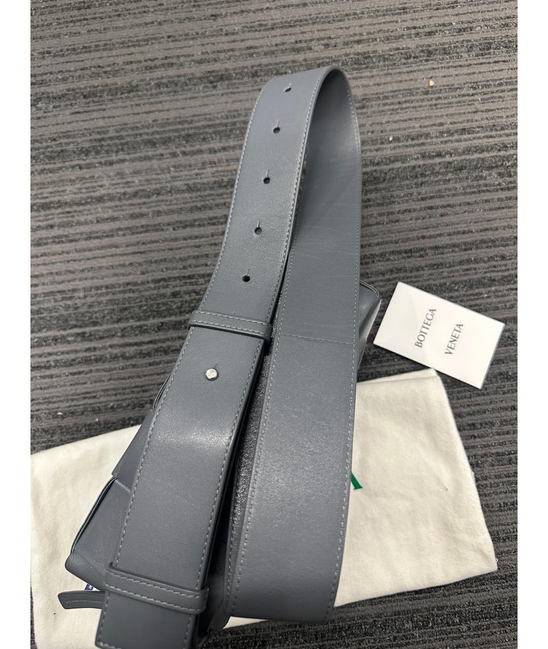 BOTTEGA VENETA Серая кожаная сумка через плечо, фото 8