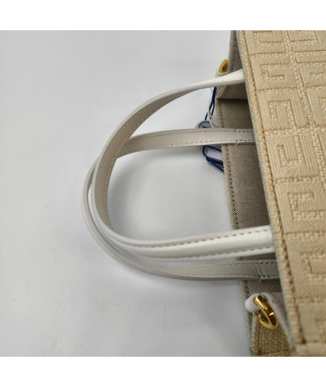 GIVENCHY Бежевая тканевая сумка с короткими ручками, фото 3