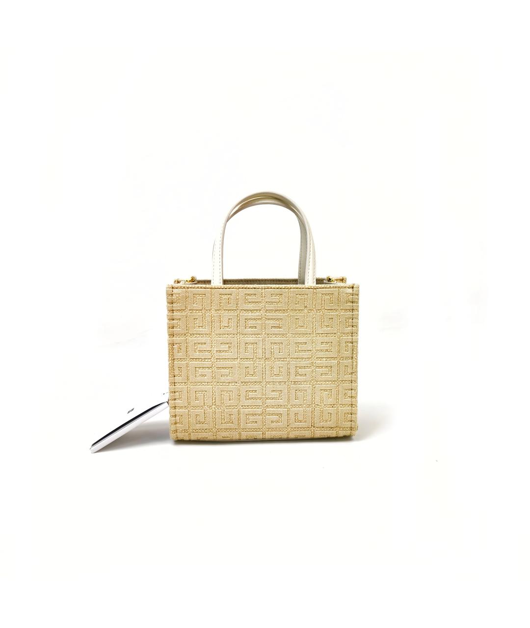 GIVENCHY Бежевая тканевая сумка с короткими ручками, фото 5