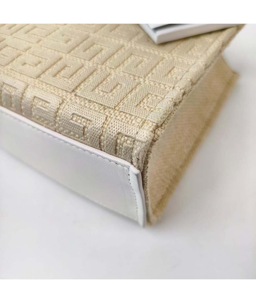 GIVENCHY Бежевая тканевая сумка с короткими ручками, фото 2