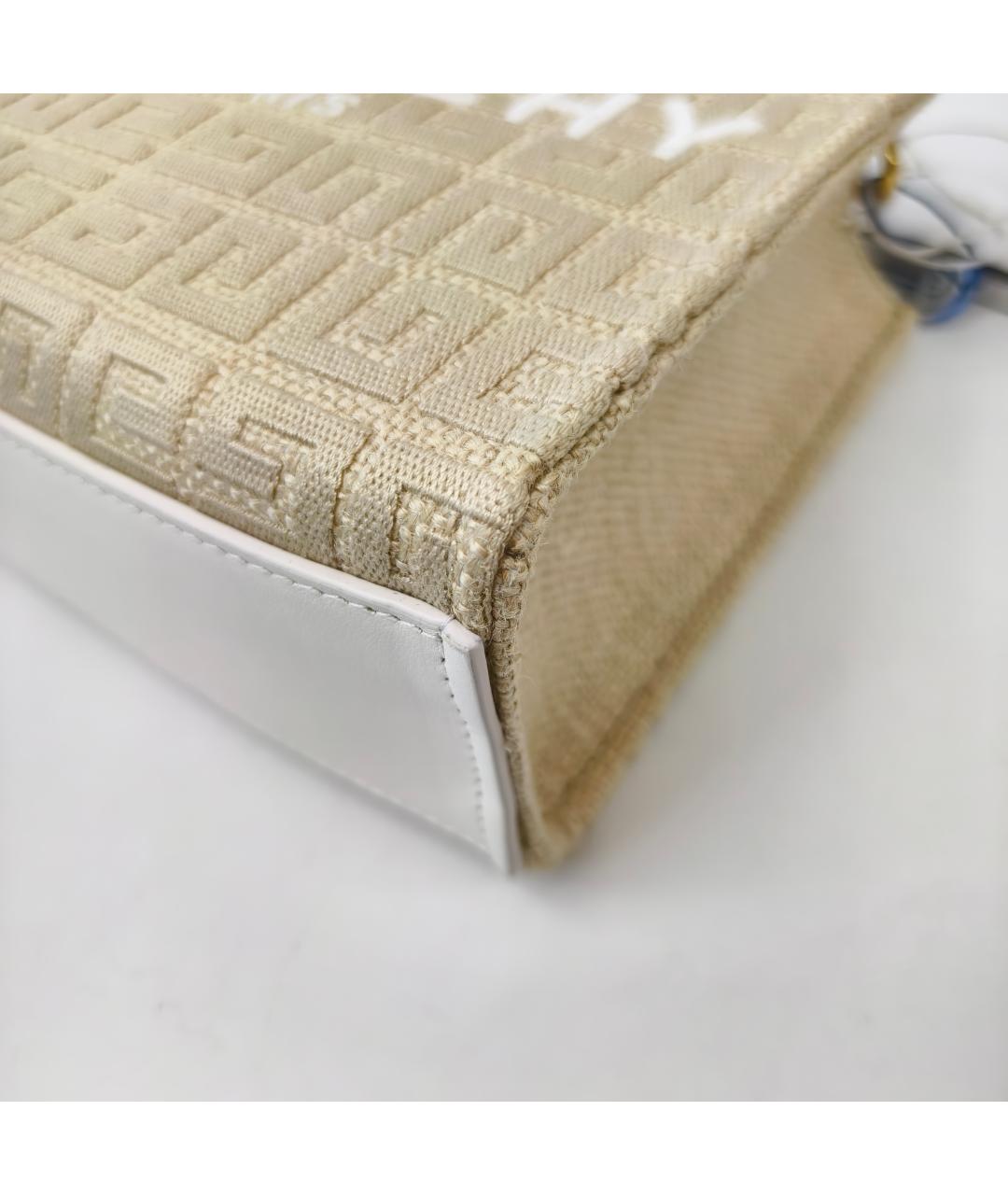 GIVENCHY Бежевая тканевая сумка с короткими ручками, фото 6