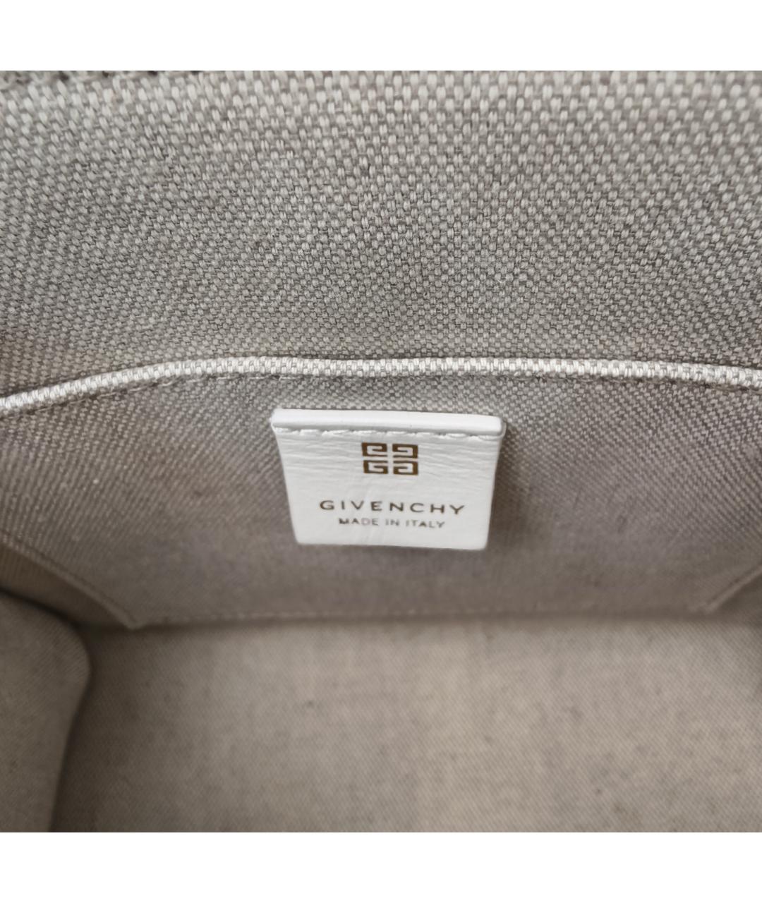 GIVENCHY Бежевая тканевая сумка с короткими ручками, фото 4